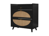 Rattan, Allen 2 door 1 drawer cabinet, shoe rack, double layer, suitable for entrance W688141535