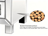 () 3-Drawer Nightstand with Crushed Diamond Drawer Fronts MDF Drawer Unit with 48304302