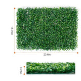 ZNTS 12Pcs 23.6x15.75in Artificial Boxwood Topiary Hedge Plant Grass Backdrop Fence Privacy Screen Grass 27411615