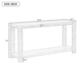 U_STYLE Distinctive Features of a Minimalist Console Table with Bottom Shelf and Four Legs, Suitable N711P173084V