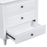 U_STYLE 3-Drawer Nightstand Storage Wood Cabinet WF319366AAK