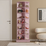 ZNTS new 360 pink rotating shoe cabinet with 7 layers can accommodate up to 28 Paris shoes W1320P156772