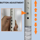 Double Clothing Rack, Adjustable Racks for Hanging Clothes, 2 Tier Clothes Heavy Duty Garment White 24070667