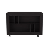 Joge 37,4" Wide Console Table Cart with Six Shelves, Casters, Entryway Table, Side Table, Living B200P286951