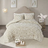 Full/Queen 3 piece Tufted Cotton duvet cover set B03597349