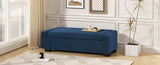 50" Ottoman Bench in Textured Fabric, Rectangular Design with Hinged Lid for Seating, Footrest, and N767P268309B