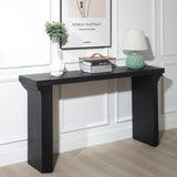 58in Modern Minimalist Black Wooden Console Table for Entryway, Living Room, and Hallway Versatile W2729P252797