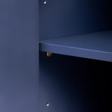 U_STYLE 4-door Curved Corner Design Wavy Door Panel Cabinet with Adjustable Shelves, Suitable for WF530090AAV