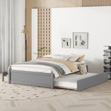 FULL BED WITH TWIN SIZE TRUNDLE AND TWO DRAWERS FOR GREY COLOR W69732770