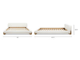Alpine Puffy Modern Platform Bed, Queen, Ivory White Boucle B2719P281849
