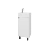FM FURNITURE Quartzsite Bathroom Vanity with Integrated Sink, White B128P293881