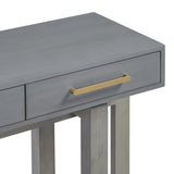 U_STYLE Elegant Console Table with Three Drawers, Extra Long Entryway Table for Entryway, Hallway, N711P175776E