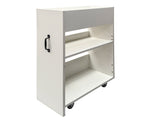 3 Tier Wooden Floor Standing Bookcase,Slide Out Drawer Storage Bookcase file cabinet,Pull Out Mobile W331P377340
