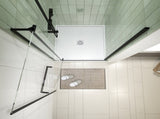32-36"W X 72"H left and right opening universal pivot shower door, open outside, with 1/4" and 5/16" W2122P446434