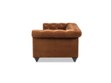 Alto 88" Tufted Chesterfield Sofa, Burnt Orange Performance Velvet B2719P280169
