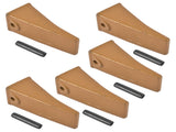 Set of 5 X156L Long Bucket Teeth P156 Roll Pins Fits for Skid Steer and Mini Excavators 26261473