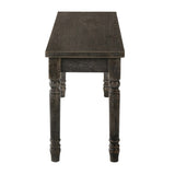 ZNTS Weathered Grey Bench with Turned Leg B062P181293