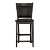 Black and Espresso Upholstered Counter Height Stools B062P145485