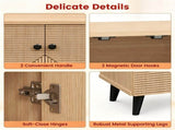 HiddenDoor Entryway Shoe Storage Cabinet, Narrow Vertical Engineered Wood Shoe Organizer with 89041893