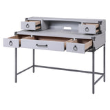 ZNTS Grey and Gunmetal Writing Desk B062P185724