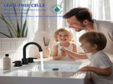 Widespread Bathroom Sink Faucet Matte Black 2 Handle 8 inch Lavatory Faucet 3 Hole 360&deg Swivel Spout T3177P277511