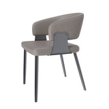 Dining Chairs Set of 2, Modern PU Leather Kitchen Chairs with Metal Legs - Ergonomic Armrests, W2700P292532