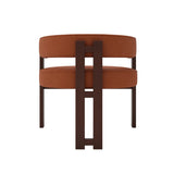 COOLMORE Modern Accent Chair Teddy Upholstered Armchair with Open Back 3 Legs Barrel Dining Chair W395P233458