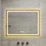 36 in. H LED Single Vanity Mirror in Polished Crystal Vanity LED Mirror for W2026P203669