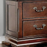 ZNTS Traditional Style Cherry 1pc Nightstand Only Solid wood 2-Drawers Hidden Top Drawer Intricate B011P144697