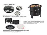 Outdoor double-layer grill, charcoal wood fired braising and smoking stove 67537231
