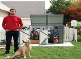 Garbage Bin Shed Stores 2 Trash Cans Metal Outdoor Bin Shed for Garbage Storage,54 cubic feet of W1598P357715