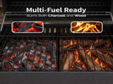 65 x 47 x 49 cm Black Tabletop Charcoal Grill with Chimney and Handle 700&degC High-Temperature 24264518
