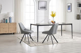 Dining Chair,Thickened fabric chairs with metal legs Set of 2,Grey W1249P243510