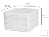 (2 pack) 3 Drawer Unit, Countertop Organizer, Clear Storage Solution for Desks, Countertops, and 39594271
