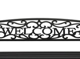 50" Outdoor Welcome Backrest Cast Iron Bench 27571420