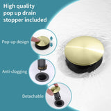 Bathroom Faucet 2-Handle Brushed Gold with 360 Degree Rotating Spout, Crescent Moon Style 4-inch T3177P277486