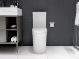 Small Compact One Piece Toilet Dual Flush,23 inch Short Depth for Tiny Bathroom,White W2826P192006