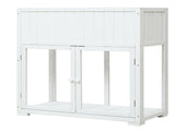 35.4''x17.7''x37.4'' Mini Wood Cold Frame, Compact 2 Doors Garden Greenhouse Wheels, Raised Bed 41915900