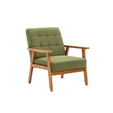 ZNTS Accent Chairs Set of 2 with Table, Mid Century Modern Accent Chair, Wood and Fabric Armchairs 88497924