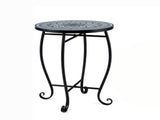 14" Metal Side Table, Indoor Outdoor Decorative End Table X-Base Heavy Duty Plant Stand for Patio 06088239