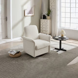 Swivel Accent Chair Modern Barrel Armchair with Wood Base for Bedroom Reading Waiting Living Room W3244P308325