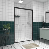 44-48"x76" Aluminum Frame Double Sliding Shower Door,Bypass Bathroom Sliding Door with Premium 1/4" W2011P325512