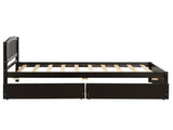 Twin size Platform Bed with Two Drawers, Espresso WF194280AAP