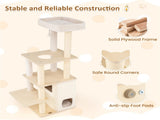 63" Wooden Cat Tree - 2-Story Condo with Bamboo Interior, 5 Sisal Scratching Posts, 44 lbs Per Layer 78450148