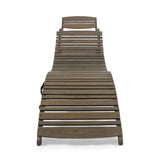LAHAINA WOOD FOLDABLE CHAISE LOUNGE - GREY 57076.00GRY
