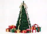6ft Collapsible Pop Up Christmas Tree Artificial PVC Xmas Tree with Satin Ribbons & Bow Unlit 22632042