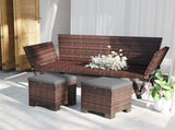 2 Pieces Wicker Outdoor Ottomans 04920021