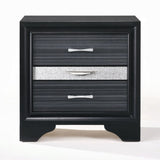 Contemporary Black Finish Storage Drawers Nightstand Wooden Bedroom Furniture 1pc B2741P321726