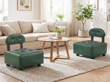 Set of 2 Stackable Small Rolling Stools with Brake Wheels, Compact Shoe Changing Footrest for 59268152