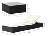 Three-Piece Flat Bed Black Four-Wire 59219474